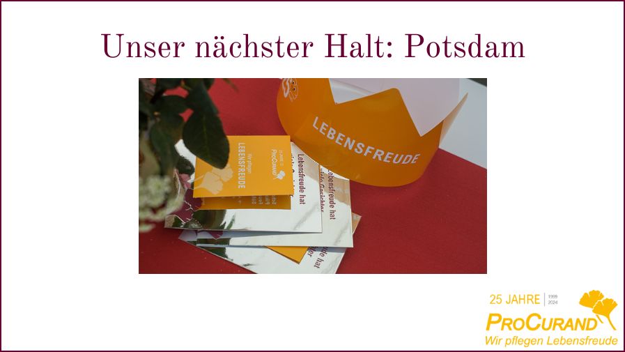 Unser nächster Halt: Potsdam