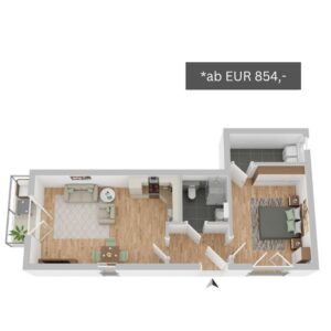 Wohnungstyp 3 Betreutes Wohnen in Verl