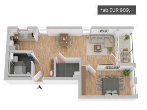 Grundriss Wohnungstyp 9 - Wohnanlage Alsdorf-Kellersberg