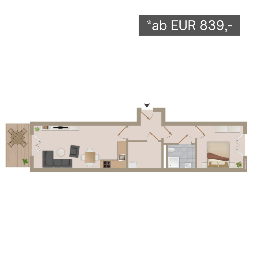 Grundriss Wohnung 2 in Dessau
