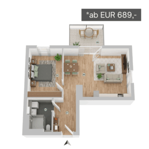 Wohnungstyp 1 im Seniorendomizil Haus Konrad in Senden