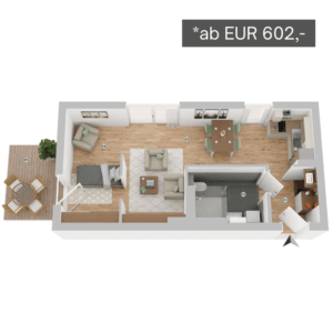 Wohnungstyp 2 im Seniorendomizil Haus Konrad in Senden