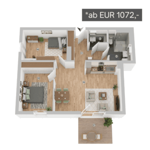 Wohnungstyp 4 im Seniorendomizil Haus Konrad in Senden