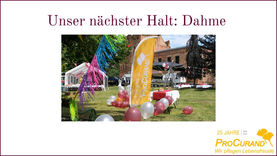 Unser nächster Halt: Dahme