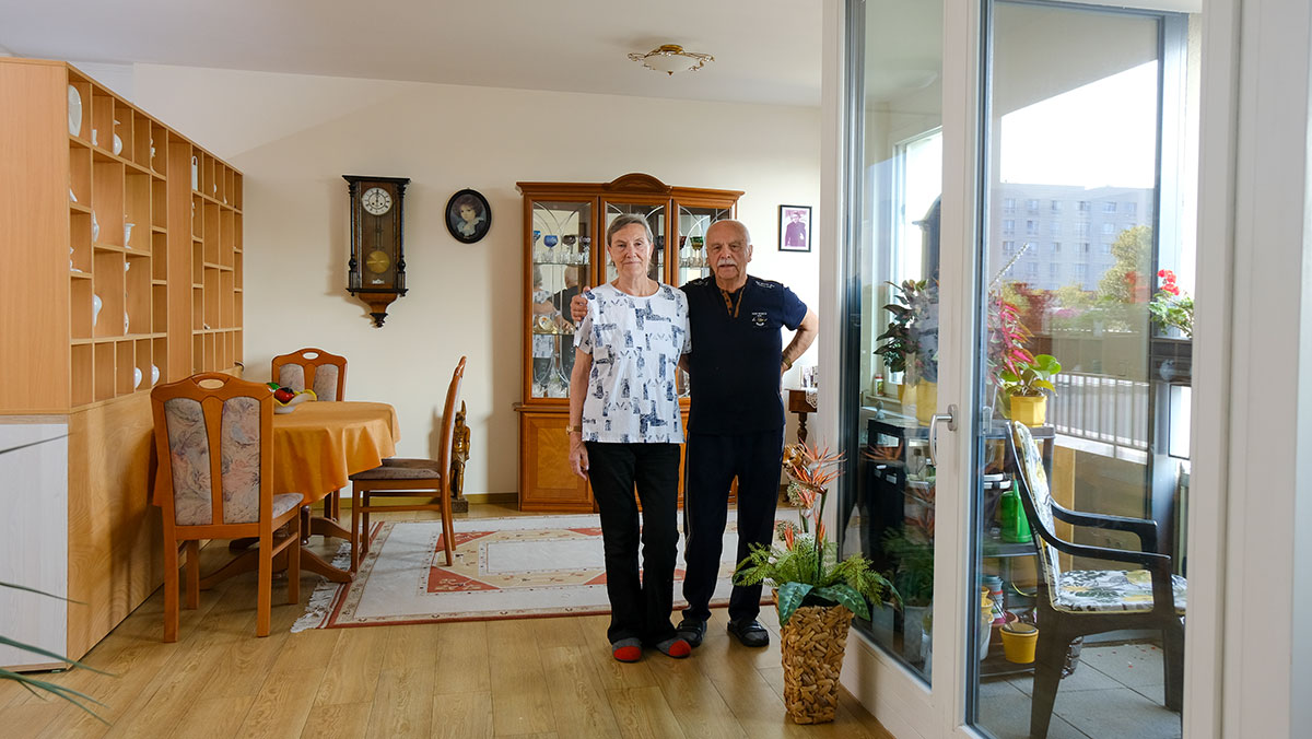 Ehepaar in eigener Wohnung im Service-Wohnen der Seniorenresidenz Bölschestraße