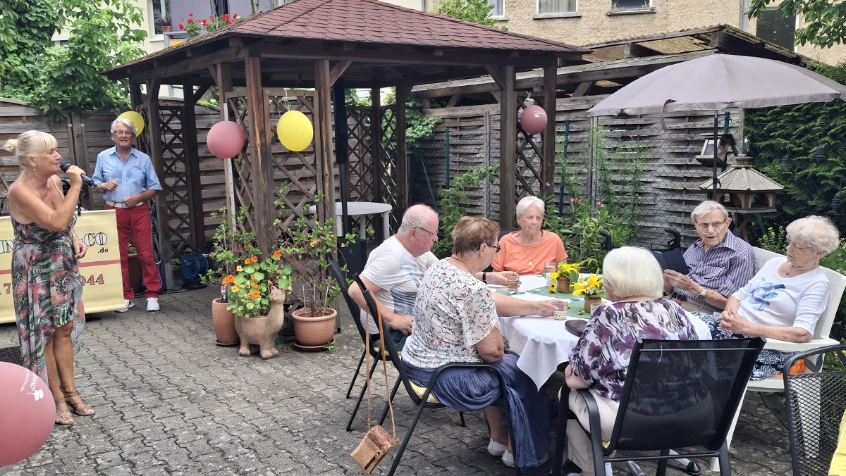 Senior citizens celebrate summer festival together