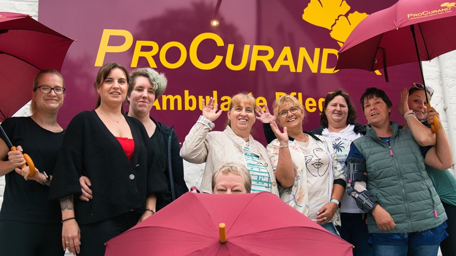 Team der Ambulanten Pflege Ludwigsfelde auf dem Teamevent