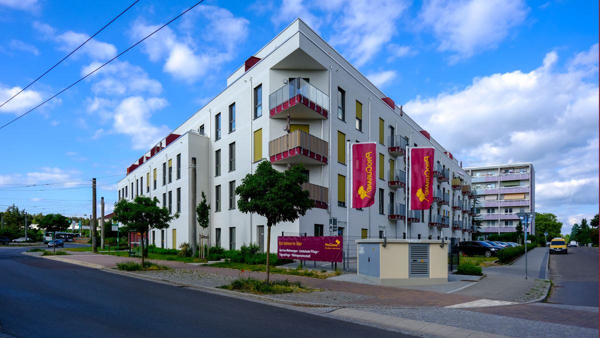 Exterior view of the ProCurand Nordend Residence in Eberswalde