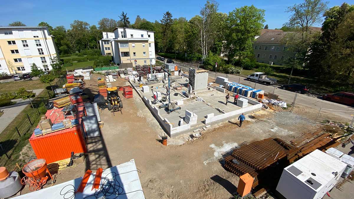 Baustelle des zweiten Bauabschnitts, Haus 3, Wriezener Straße Strausberg